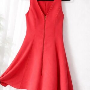 LOB Salmon A-Line Dress | Front Zip | Defined Waist | Women’s Size 2